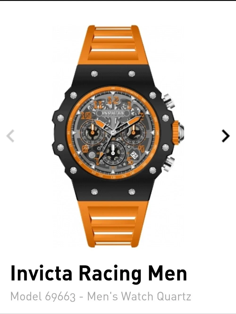 357.  Invicta Racing Model 69663 - Men's 43.5mm Watch Quartz